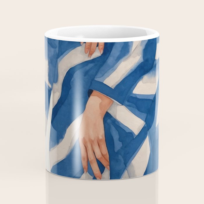 Blue Figurative Woman  Coffee Mug Gallery Image 4