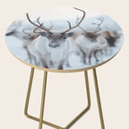 Reindeer in the Snow - Nordic Wildlife Photography Print Side Table Gallery Image 2