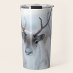 Reindeer in the Snow - Nordic Wildlife Photography Print Travel Mug Gallery Image 1