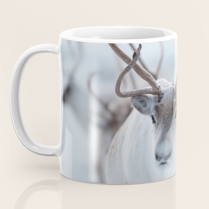 Reindeer in the Snow - Nordic Wildlife Photography Print Coffee Mug Gallery Image 3