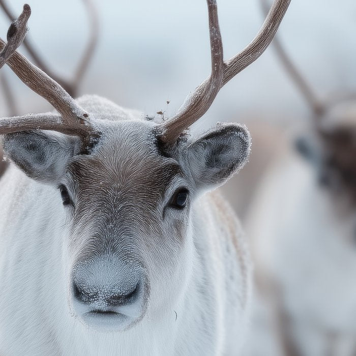 Reindeer in the Snow - Nordic Wildlife Photography Print Coffee Mug Gallery Image 2