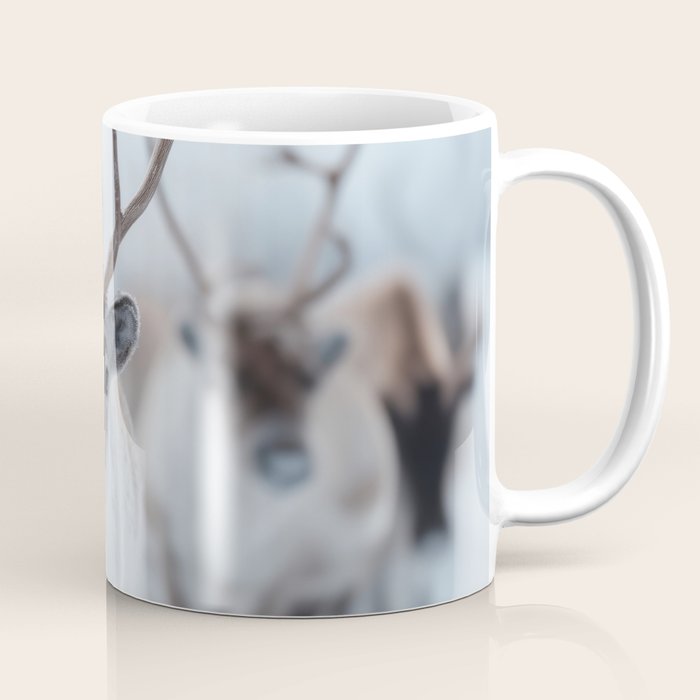 Reindeer in the Snow - Nordic Wildlife Photography Print Coffee Mug Gallery Image 1