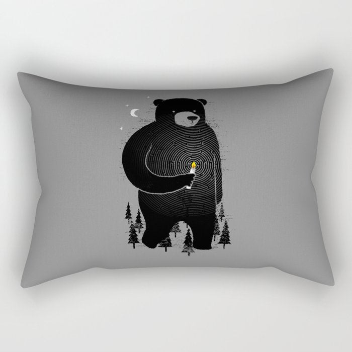 Lost in the wood Rectangular Pillow Gallery Image 1