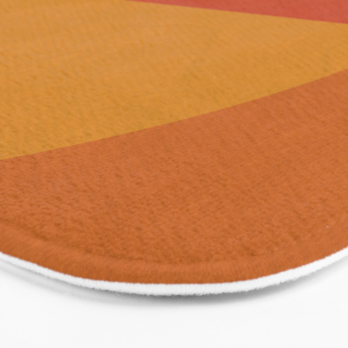 Retro Geometric Sunset Bath Mat Gallery Image 3