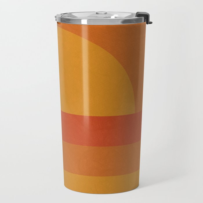 Retro Geometric Sunset Travel Mug Gallery Image 2