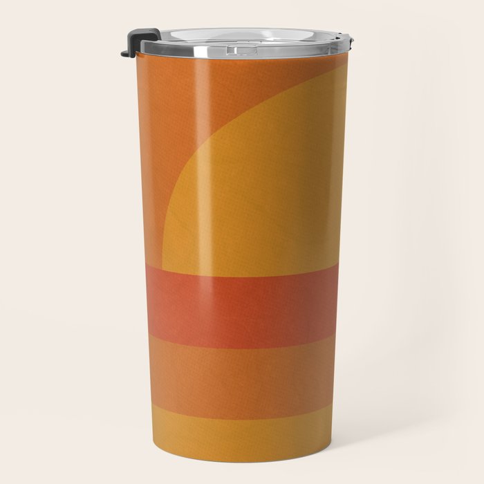 Retro Geometric Sunset Travel Mug Gallery Image 3
