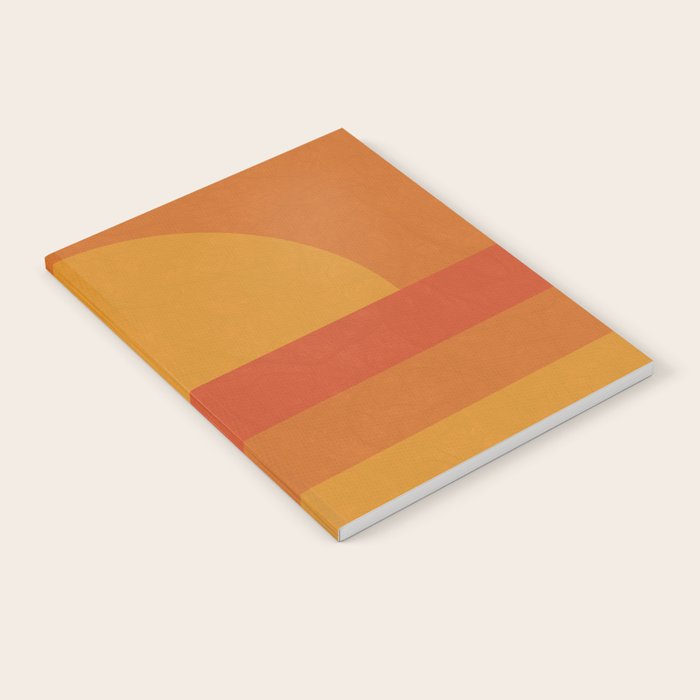 Retro Geometric Sunset Notebook Gallery Image 1