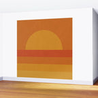 Retro Geometric Sunset Wall Mural Gallery Image 2