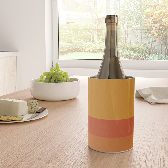 Retro Geometric Sunset Wine Chiller Gallery Image 4