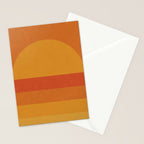 Retro Geometric Sunset Stationery Card Gallery Image 2