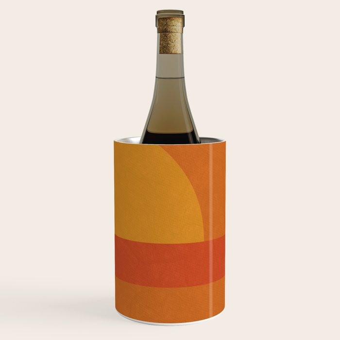 Retro Geometric Sunset Wine Chiller Gallery Image 3