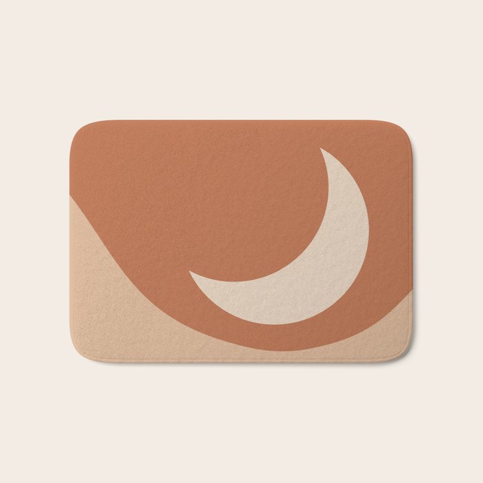 Moonrise Minimalism - Orange Bath Mat Gallery Image 1