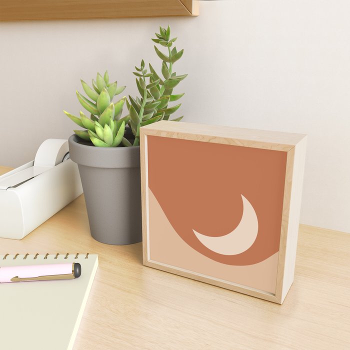 Moonrise Minimalism - Orange Mini Art Print Gallery Image 2