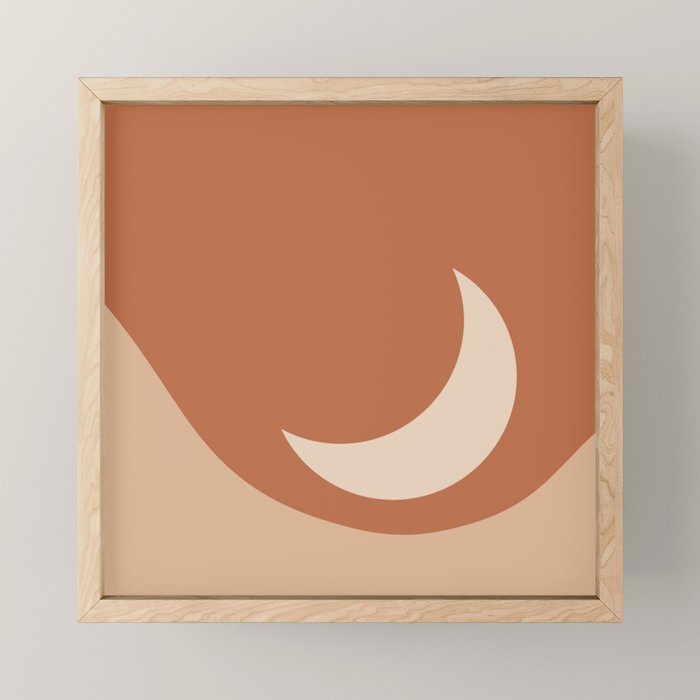 Moonrise Minimalism - Orange Mini Art Print Gallery Image 1