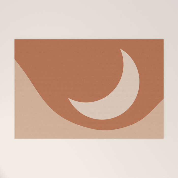 Moonrise Minimalism - Orange Welcome Mat Gallery Image 1