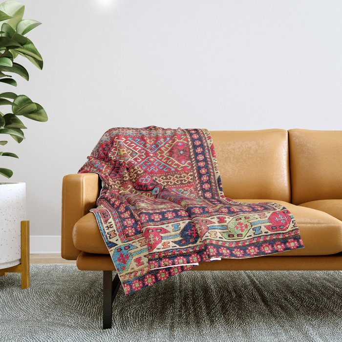 Shahsavan Azerbaijan Northwest Persian Bag Throw Blanket Gallery Image 1