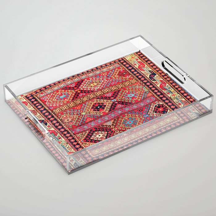 Shahsavan Azerbaijan Northwest Persian Bag Acrylic Tray Gallery Image 1
