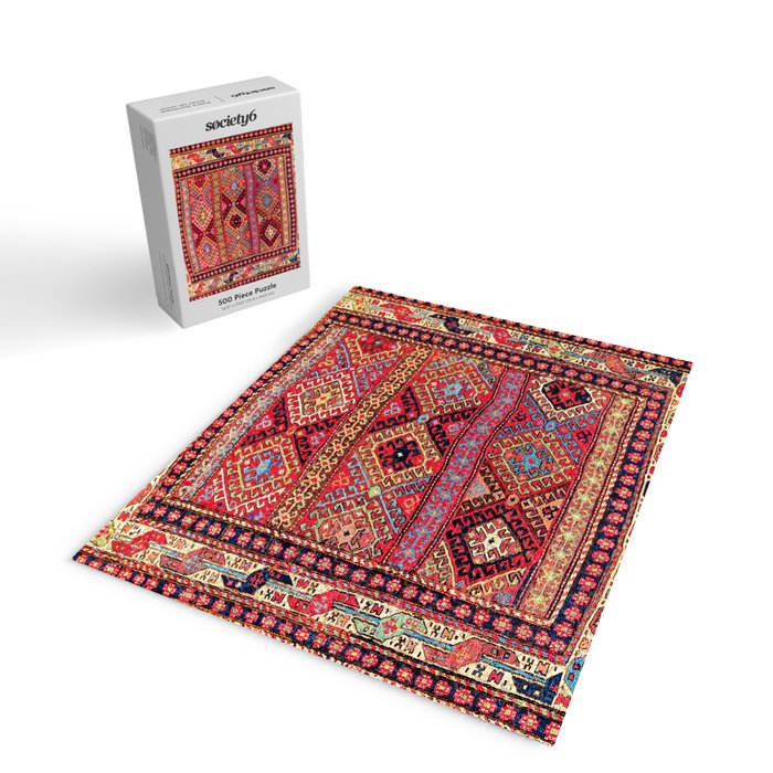 Shahsavan Azerbaijan Northwest Persian Bag Jigsaw Puzzle Gallery Image 2