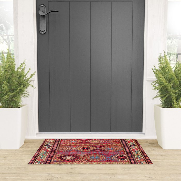 Shahsavan Azerbaijan Northwest Persian Bag Welcome Mat Gallery Image 3