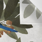 Blue tit and strawberry tree Wall Tapestry Gallery Image 3