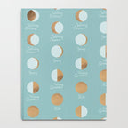 The Lunar Cycle â¢ Phases of the Moon â Copper & Robin's Egg Blue Palette Notebook Gallery Image 4