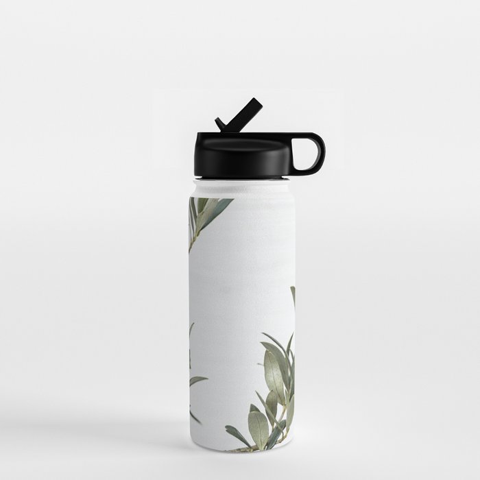 Green Olive Tree Leaves Photo | Botanical Spain Art Print Tenerife Island Nature Travel Photography Water Bottle Gallery Image 1