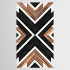 Urban Tribal Pattern No.1 - Concrete and Wood Tablecloth Gallery Image 2