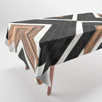 Urban Tribal Pattern No.1 - Concrete and Wood Tablecloth Gallery Image 1