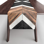 Urban Tribal Pattern No.1 - Concrete and Wood Table Runner Gallery Image 1