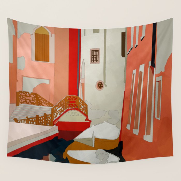 italy venice canale Wall Tapestry Gallery Image 4