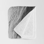 Lion Portrait - Black & White Throw Blanket Gallery Image 3