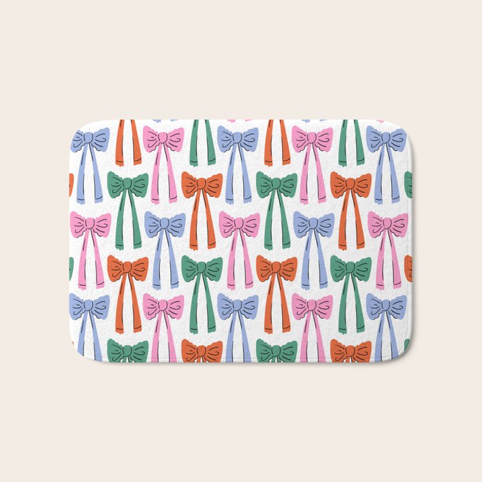 Coquette colorful bows Bath Mat Gallery Image 1