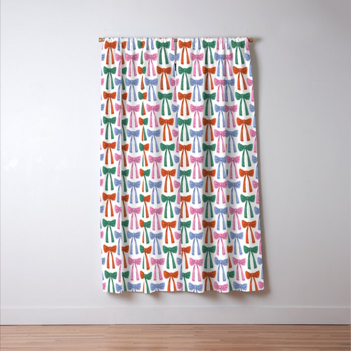 Coquette colorful bows Window Curtain Gallery Image 3