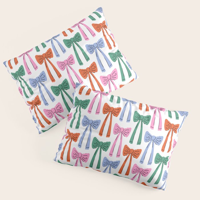 Coquette colorful bows Pillow Sham Gallery Image 1