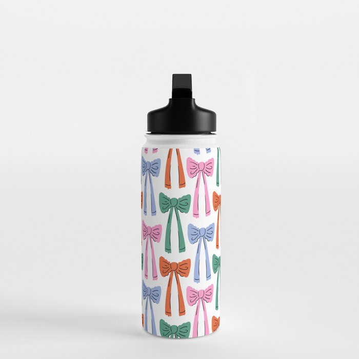 Coquette colorful bows Water Bottle Gallery Image 3