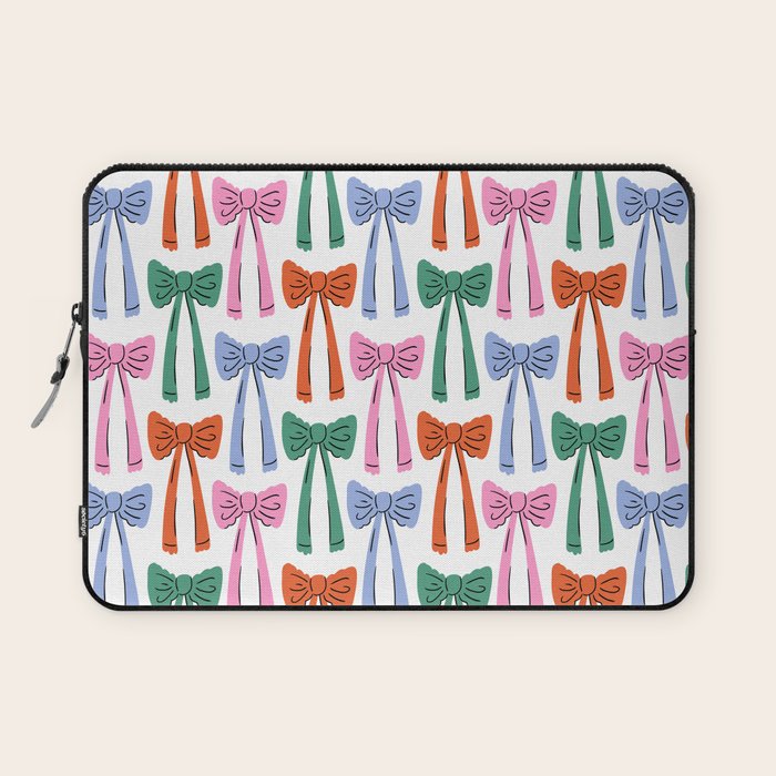 Coquette colorful bows Laptop Sleeve Gallery Image 1