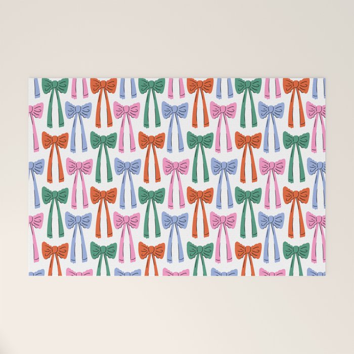 Coquette colorful bows Welcome Mat Gallery Image 1
