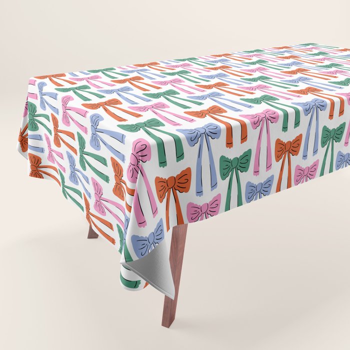 Coquette colorful bows Tablecloth Gallery Image 1