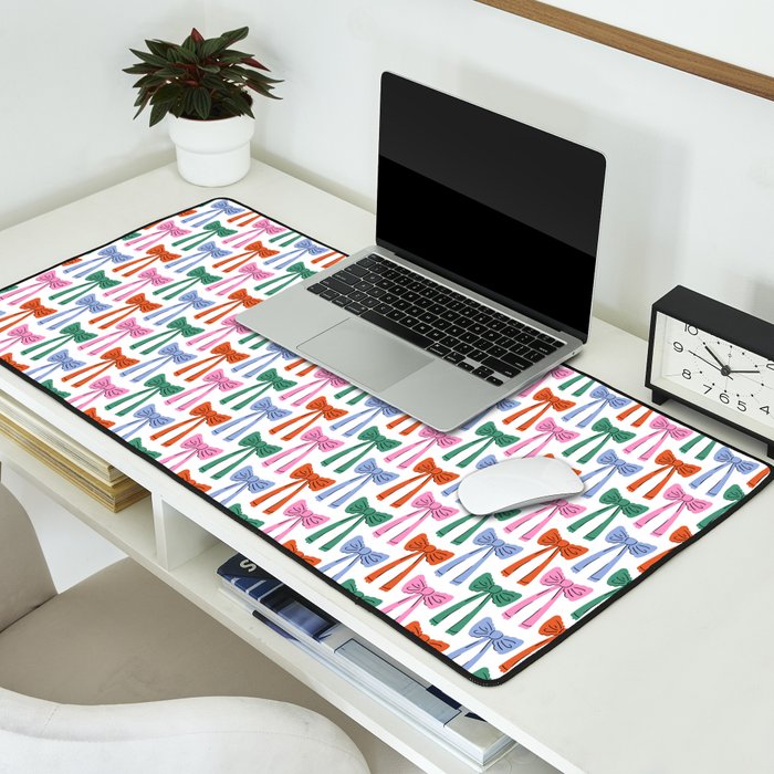 Coquette colorful bows Desk Mat Gallery Image 2