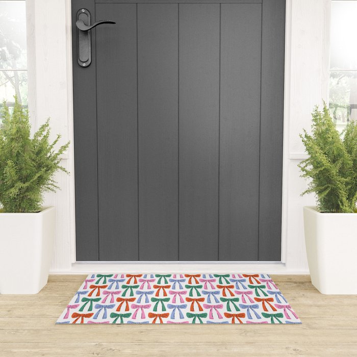 Coquette colorful bows Welcome Mat Gallery Image 3
