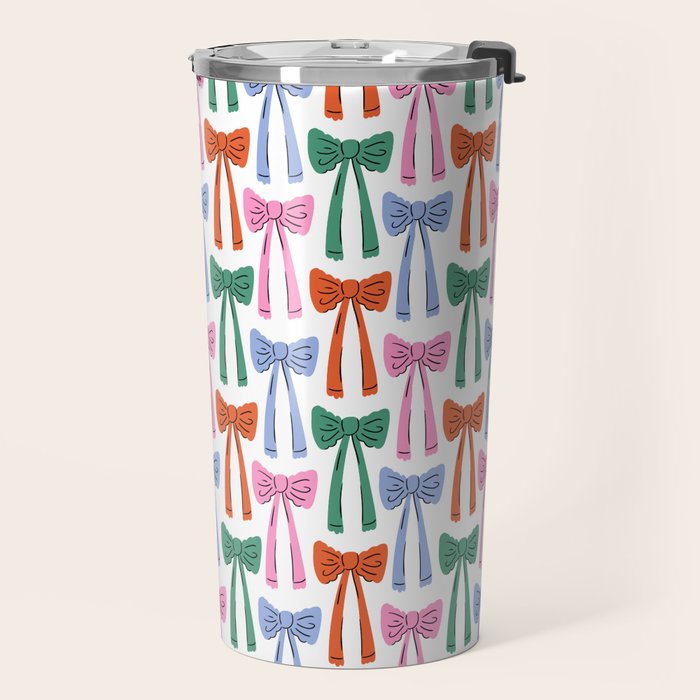 Coquette colorful bows Travel Mug Gallery Image 2
