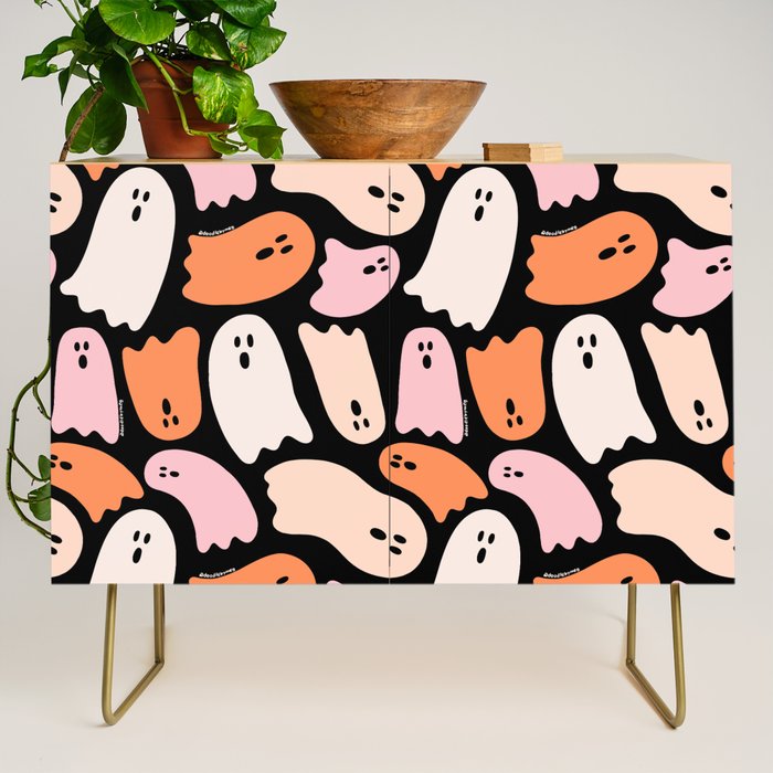 Ghost Print in Black Credenza Gallery Image 1
