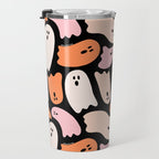Ghost Print in Black Travel Mug Gallery Image 3