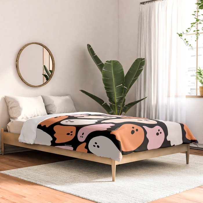 Ghost Print in Black Comforter Gallery Image 2