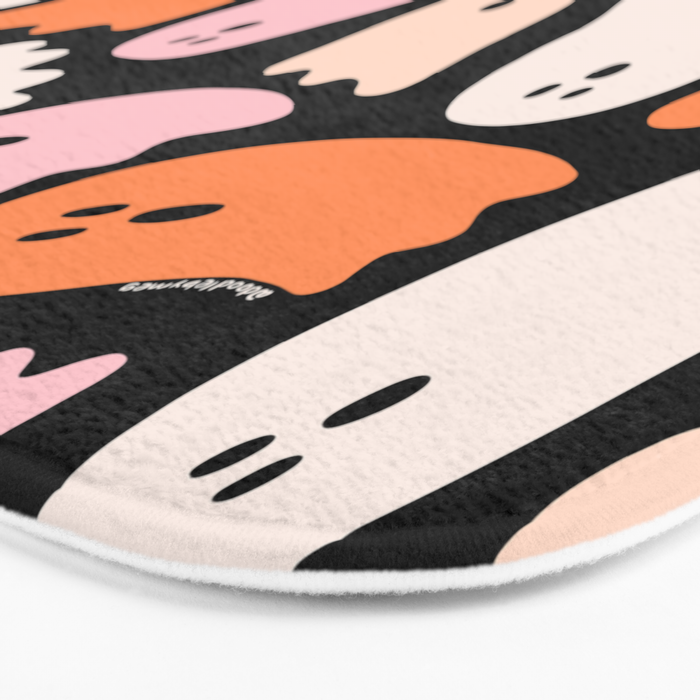 Ghost Print in Black Bath Mat Gallery Image 3