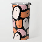 Ghost Print in Black Travel Mug Gallery Image 2