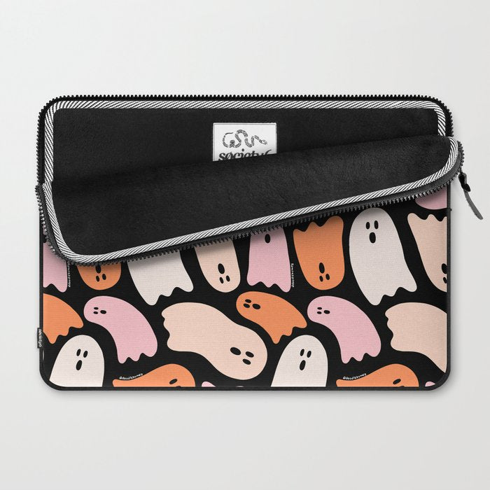 Ghost Print in Black Laptop Sleeve Gallery Image 2