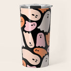 Ghost Print in Black Travel Mug Gallery Image 1