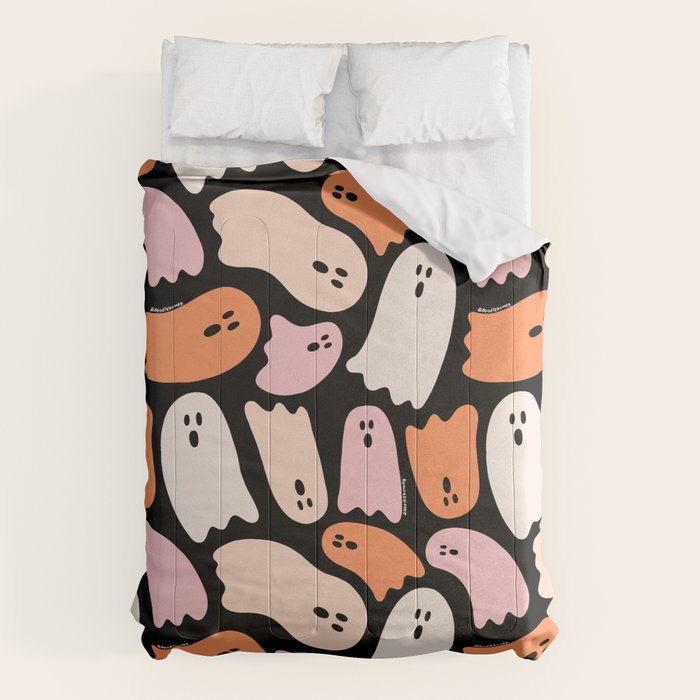 Ghost Print in Black Comforter Gallery Image 1