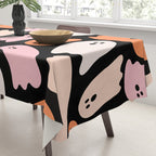 Ghost Print in Black Tablecloth Gallery Image 3